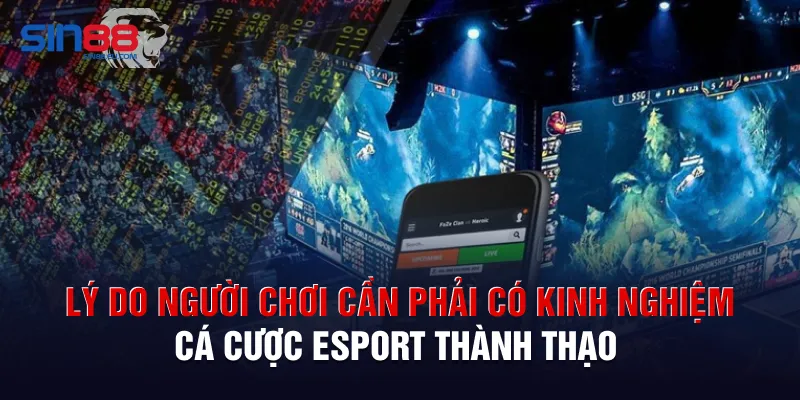 Lý do người chơi cần phải có kinh nghiệm cá cược Esport thành thạo