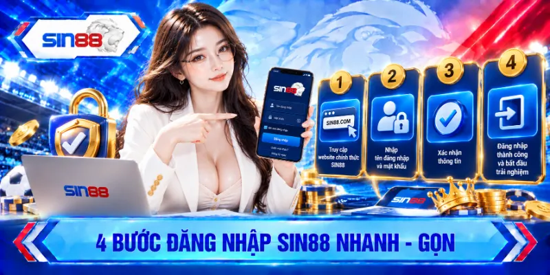 4 bước đăng nhập SIN88 nhanh - gọn