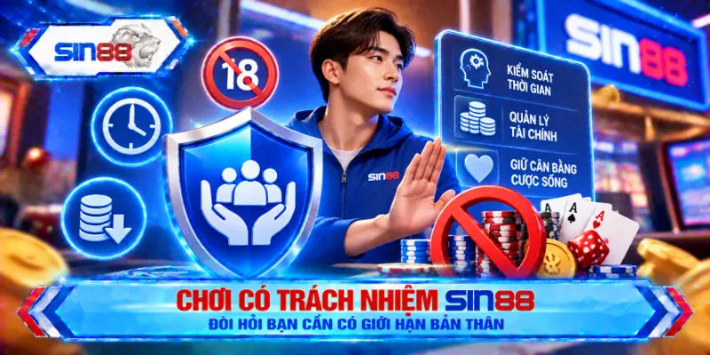 Chơi có trách nhiệm SIN88 đòi hỏi bạn cần có giới hạn bản thân